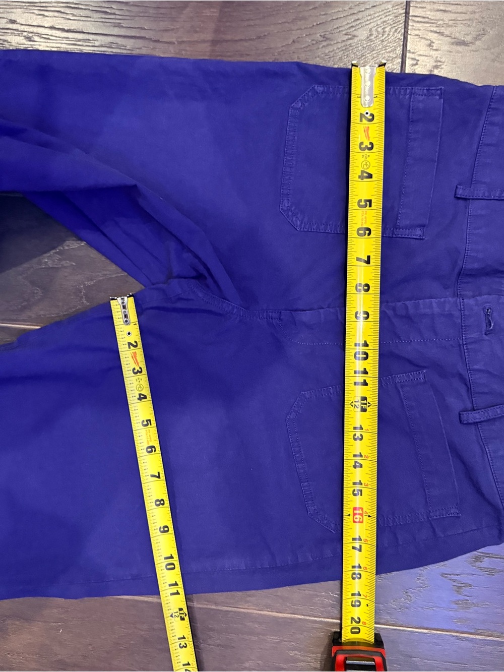 J.Crew Cobalt Blue Wide Leg Crop Utility Pants Size 30 High Rise Patch Pocket - Picture 14 of 14